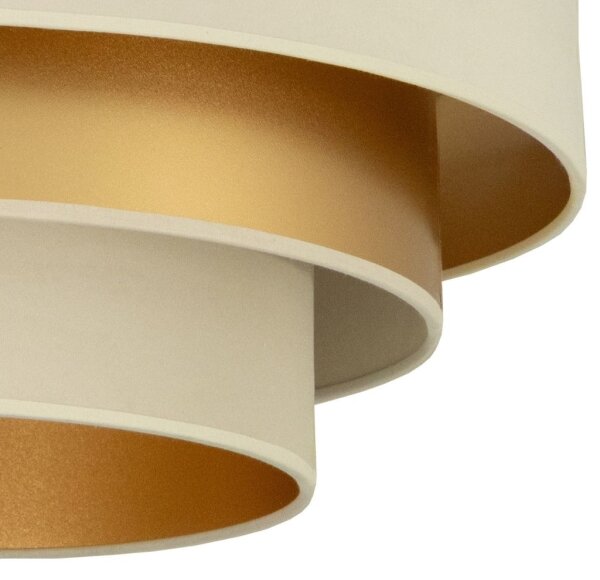 Plafonieră aplicată WENTA, 1xE27/60W/230V, diam. 50 cm, bej/auriu
