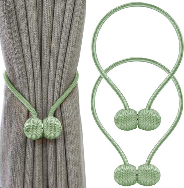 Set 2 cleme magnetice pentru draperii UMBRA, verde