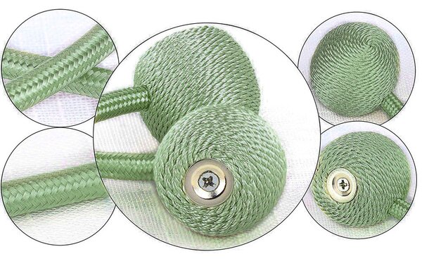 Set 2 cleme magnetice pentru draperii UMBRA, verde