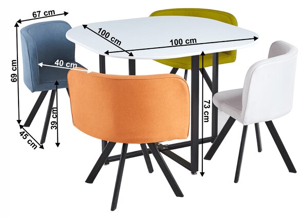 Set sufragerie 4+1 Brianite (multicolor). 1065324