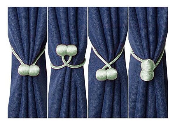 Set 2 cleme magnetice pentru draperii UMBRA, verde