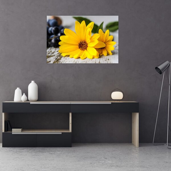 Tablou cu flori galbene (90x60 cm)