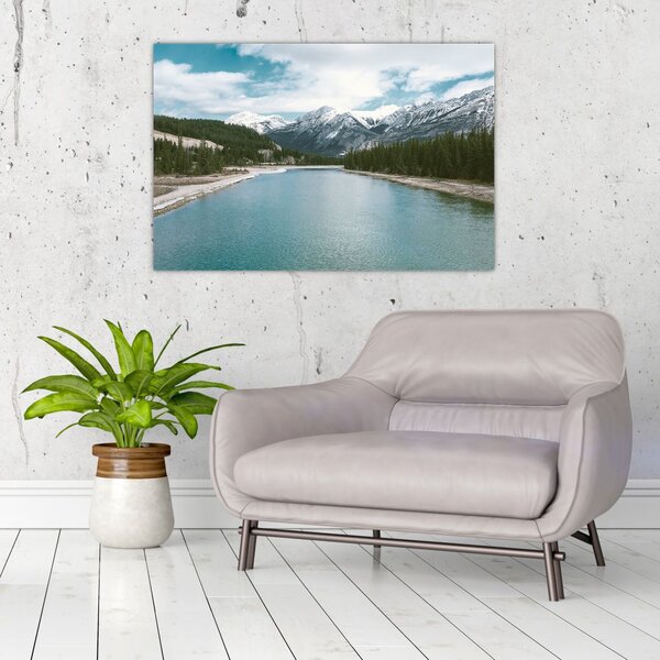 Tablou cu peisaj montan (90x60 cm)