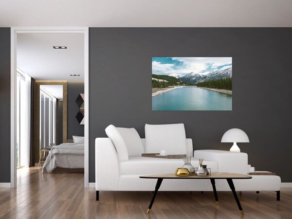 Tablou cu peisaj montan (90x60 cm)