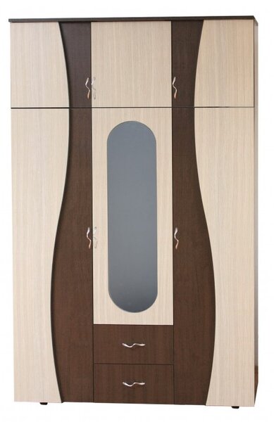 Dulap 3U "S" FS, 120x50x198cm wenge+mesteacan