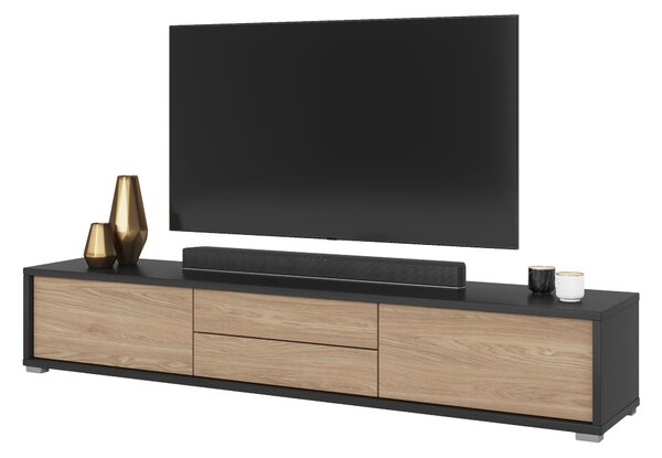 Masă TV Fiora 39 (antracit + stejar uleios). Promo -19%. 1066465
