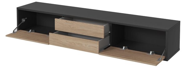 Masă TV Fiora 39 (antracit + stejar uleios). Promo -19%. 1066465