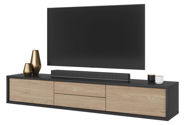 Masă TV Fiora 39 (antracit + stejar uleios). Promo -19%. 1066465