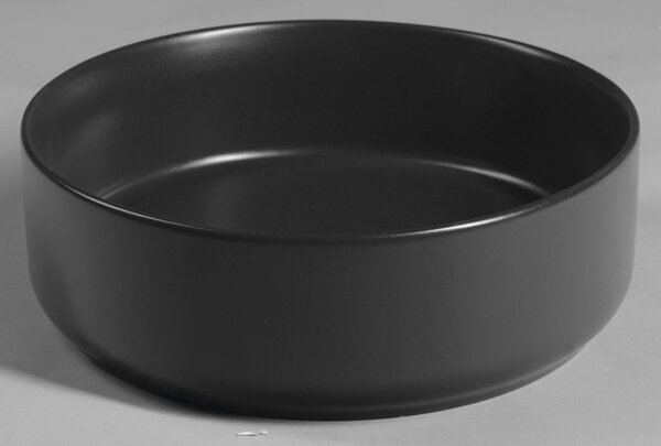 Isvea Isvea, chiuveta ceramica blat INFINITY ROUND, diametru 36 cm, negru mat, 10NF65036-2N