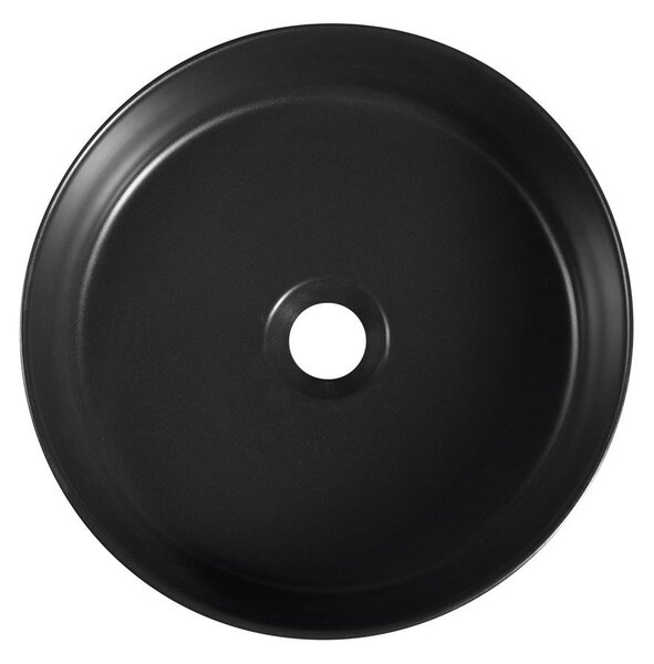 Isvea Isvea, chiuveta ceramica blat INFINITY ROUND, diametru 36 cm, negru mat, 10NF65036-2N