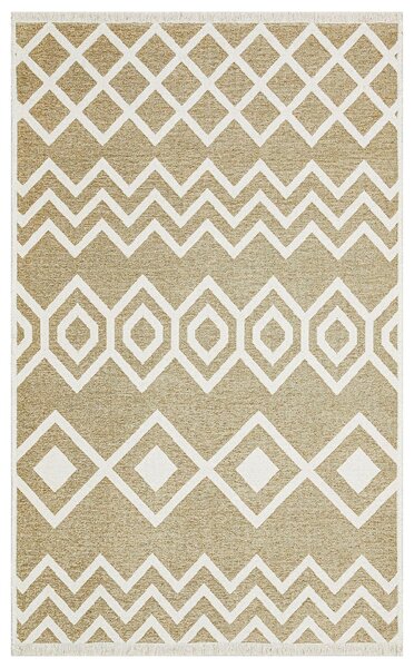 Covor de living / dormitor Maze Home Mondo Reversibil, Cream Beige 01 (diverse dimensiuni), 80x150 cm
