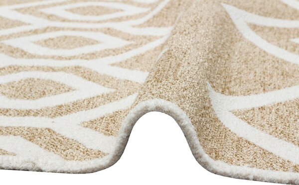 Covor de living / dormitor Maze Home Mondo Reversibil, Cream Beige 01 (diverse dimensiuni), 80x150 cm