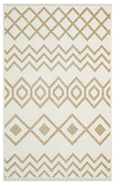 Covor de living / dormitor Maze Home Mondo Reversibil, Cream Beige 01 (diverse dimensiuni), 80x150 cm