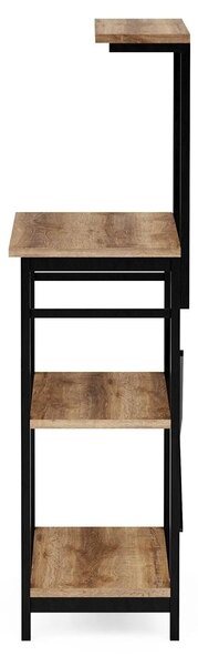 Raft Bucatarie Smart Adore, 4 rafturi, Alb - Natural, 60x128x40 cm