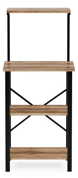 Raft Bucatarie Smart Adore, 4 rafturi, Alb - Natural, 60x128x40 cm