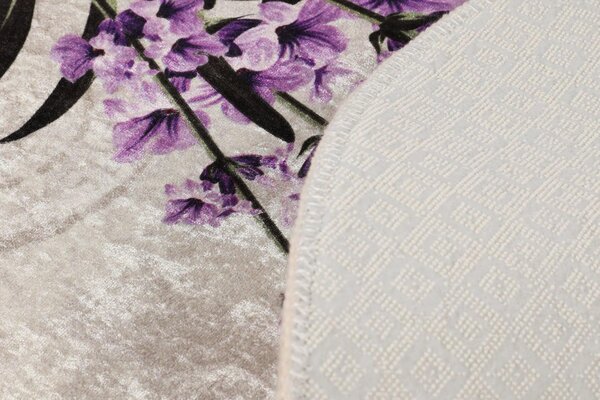 Set Covor de baie 2 bucati Lavanda, Multicolor, 100x60 cm