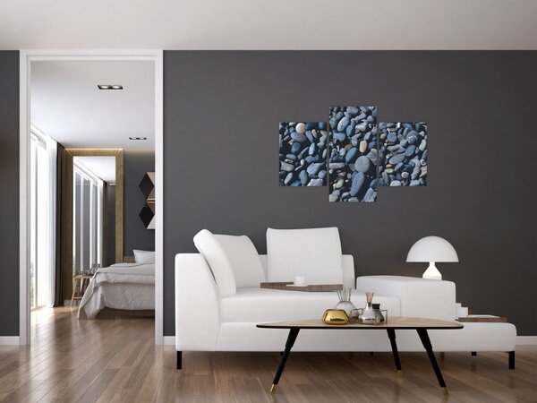 Tabloul cu pietre pe plajă (90x60 cm)