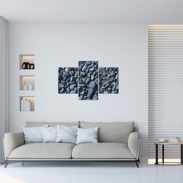 Tabloul cu pietre pe plajă (90x60 cm)