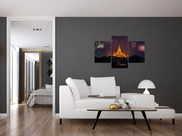 Tablou cu artificii în Asia (90x60 cm)