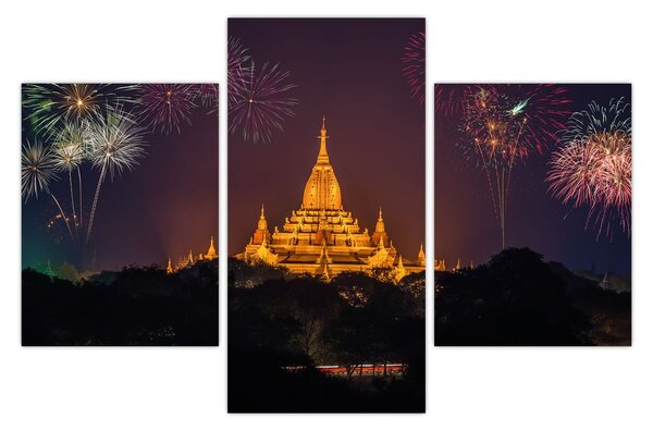Tablou cu artificii în Asia (90x60 cm)