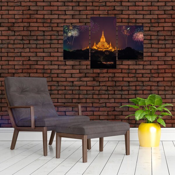 Tablou cu artificii în Asia (90x60 cm)