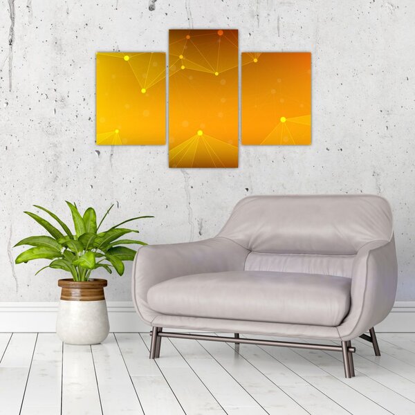 Tabloul abstract galben (90x60 cm)