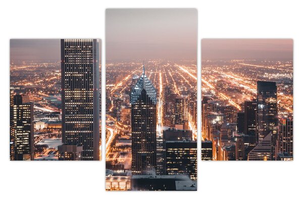 Tabloul cu metropolă luminată (90x60 cm)