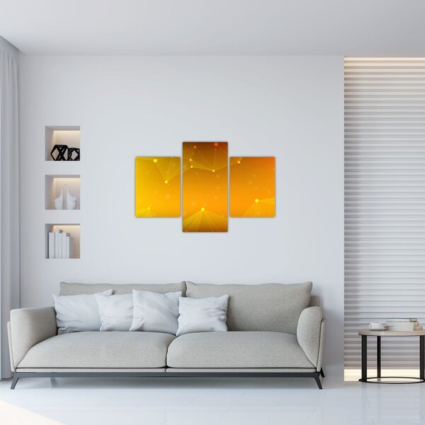 Tabloul abstract galben (90x60 cm)
