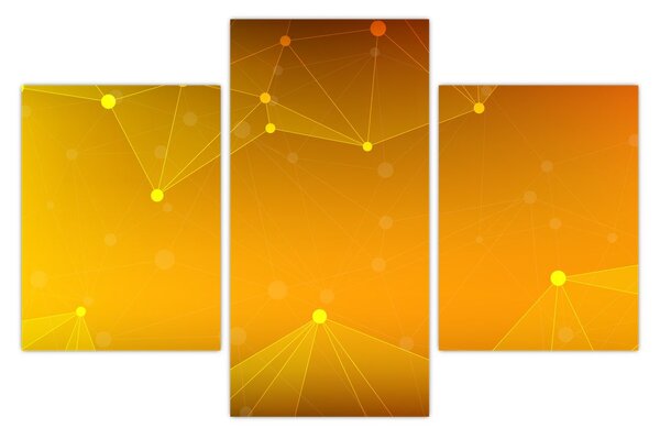 Tabloul abstract galben (90x60 cm)
