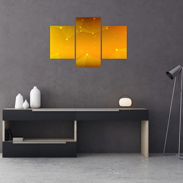 Tabloul abstract galben (90x60 cm)