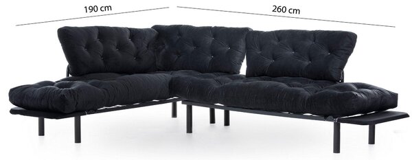 Coltar Extensibil Mocca, Interschimbabil, 100x147x60 cm