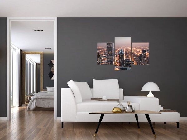 Tabloul cu metropolă luminată (90x60 cm)