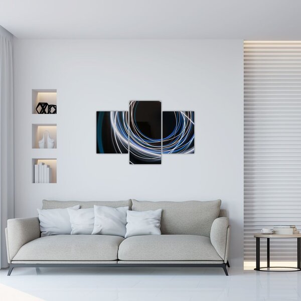 Tabloul cu linii albastre (90x60 cm)