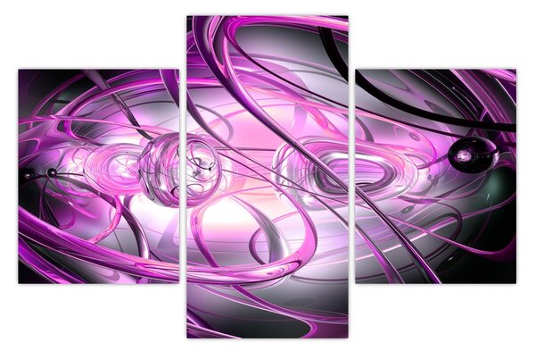 Tabloul cu abstracție frumoasă în violet (90x60 cm)