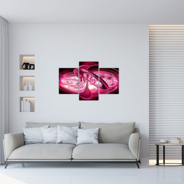 Tabloul cu fractali roz (90x60 cm)