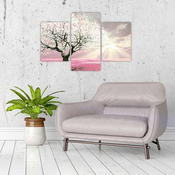 Tabloul copacului roz (90x60 cm)