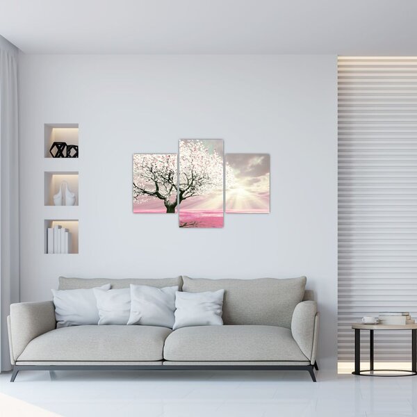 Tabloul copacului roz (90x60 cm)