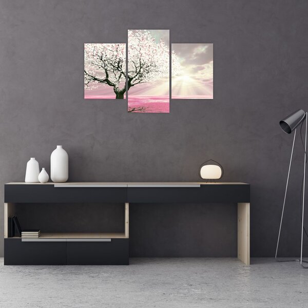 Tabloul copacului roz (90x60 cm)