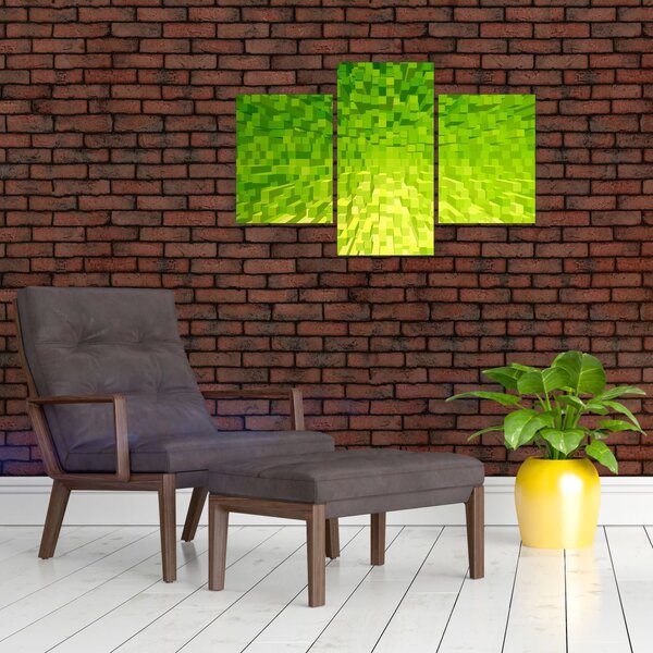 Tabloul cuburilor galbenverzui (90x60 cm)