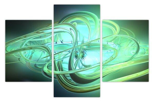 Tabloul cu abstracție verde (90x60 cm)