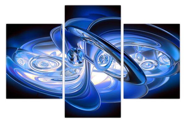 Tabloul abstract albastru (90x60 cm)