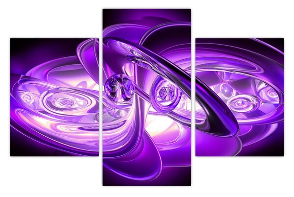 Tabloul fractalilor în violet (90x60 cm)
