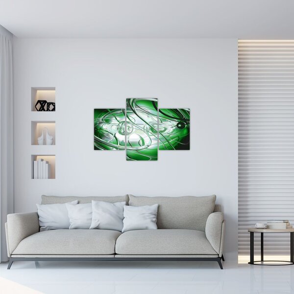 Tabloul abstract verde (90x60 cm)