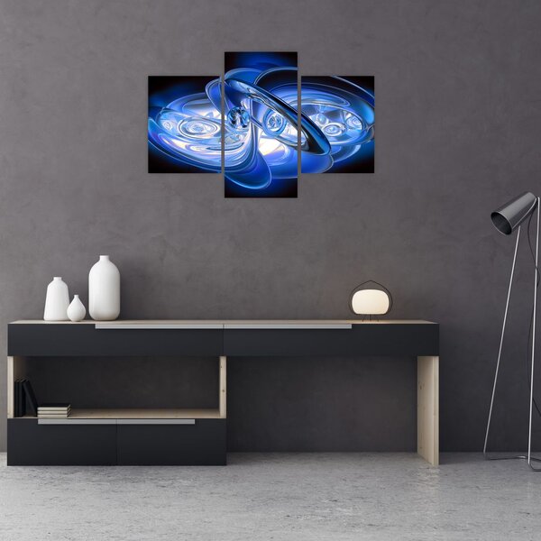 Tabloul abstract albastru (90x60 cm)