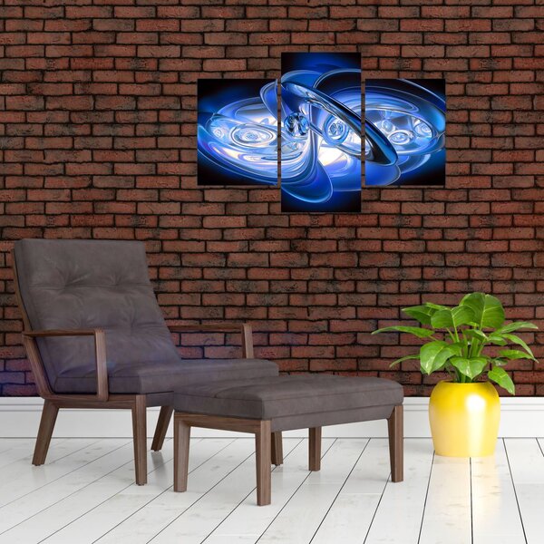 Tabloul abstract albastru (90x60 cm)