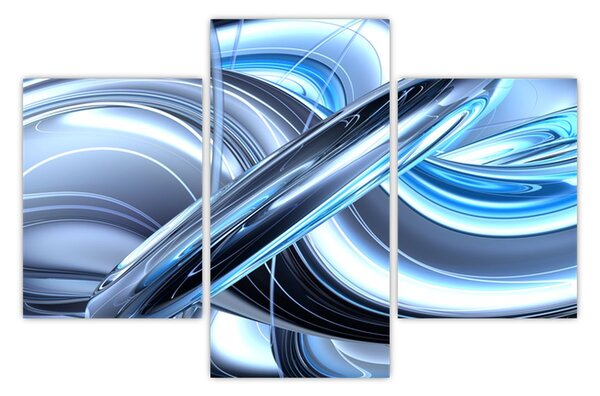 Tabloul cu abstracție albastră (90x60 cm)