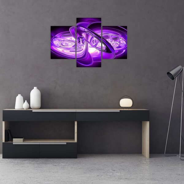 Tabloul fractalilor în violet (90x60 cm)