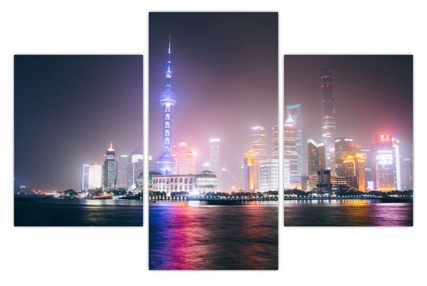 Tabloul Shangai nocturn (90x60 cm)
