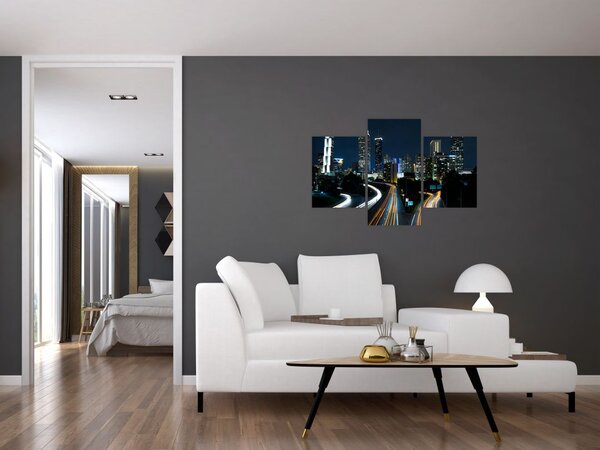 Tabloul metropolei nocturne (90x60 cm)