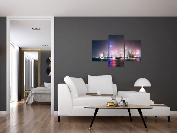 Tabloul Shangai nocturn (90x60 cm)